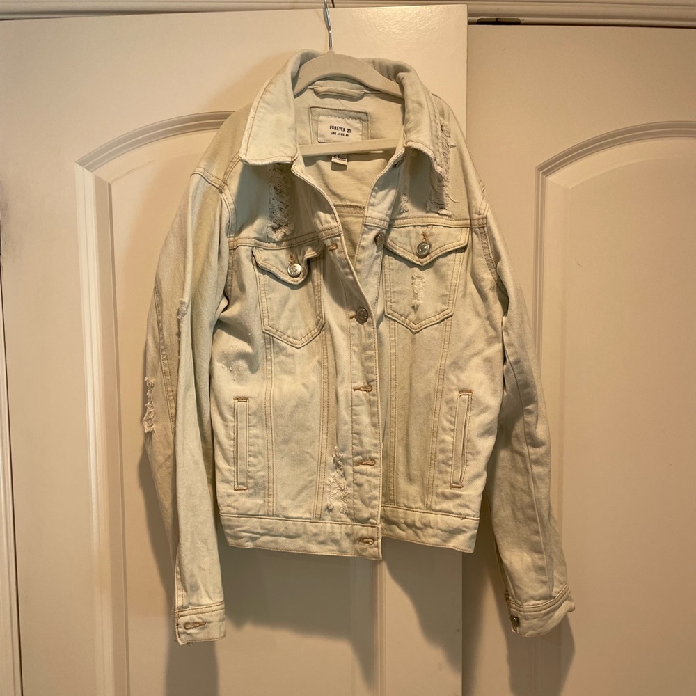 Ripped jean jacket